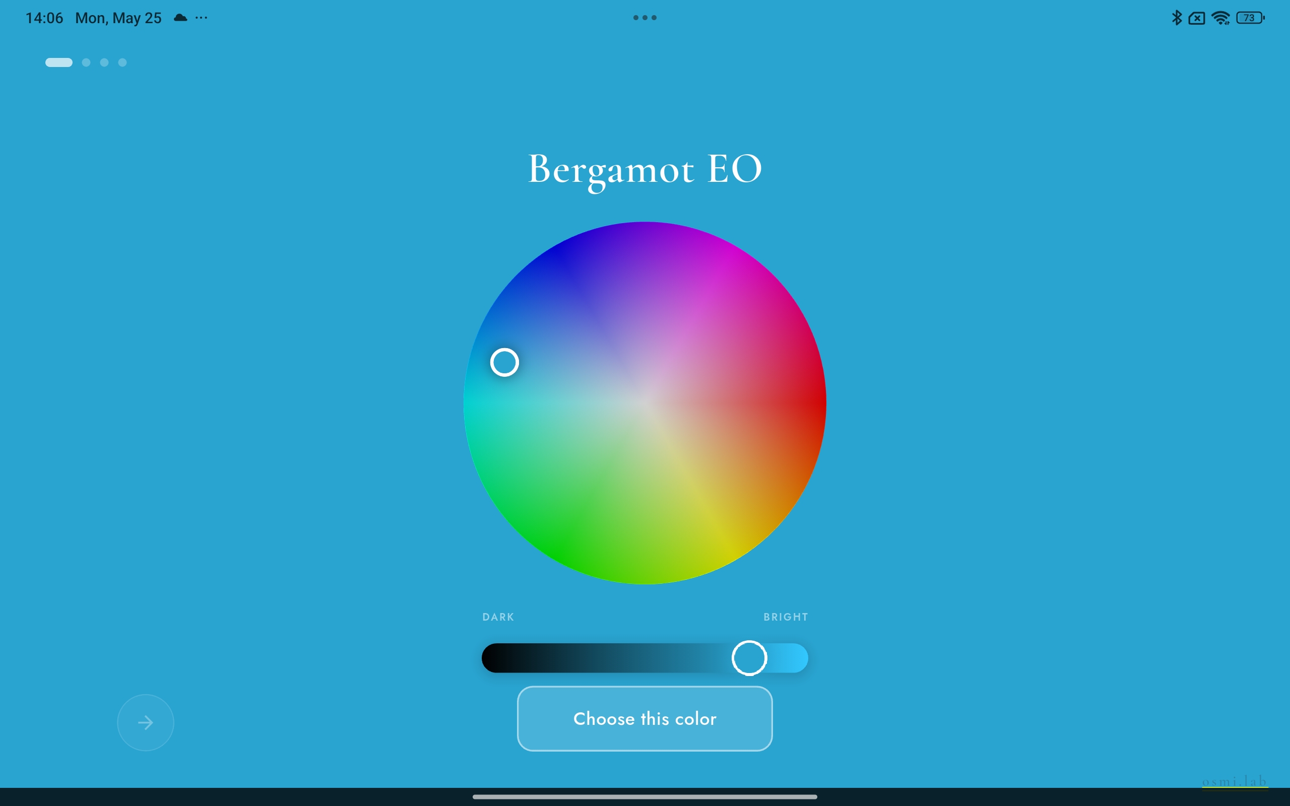Welcome screen